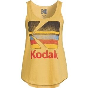 Kodak Vintage Look Juniors TShirt XXXL 21 Sleeveless New with Tags Golden Yellow